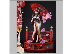 Prime 1 Studio Scarlet Umbrella And Peony Deluxe Version - Original Illustration by Fuzichoco