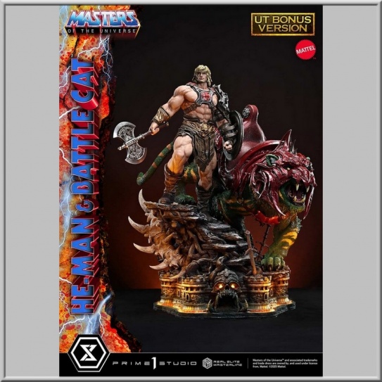 Prime 1 Studio He-Man & Battle Cat Ultimate Bonus Version - Masters of the Universe