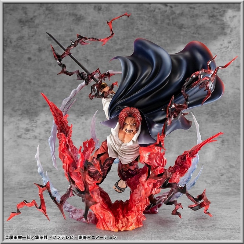 Figurine P.O.P. Megahouse Red-Haired Shanks Kamusari Leader of Red