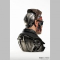 Pure Arts bust 1/1 1/1 T-800 Model 101 Battle Damaged Art Mask - Terminator 2