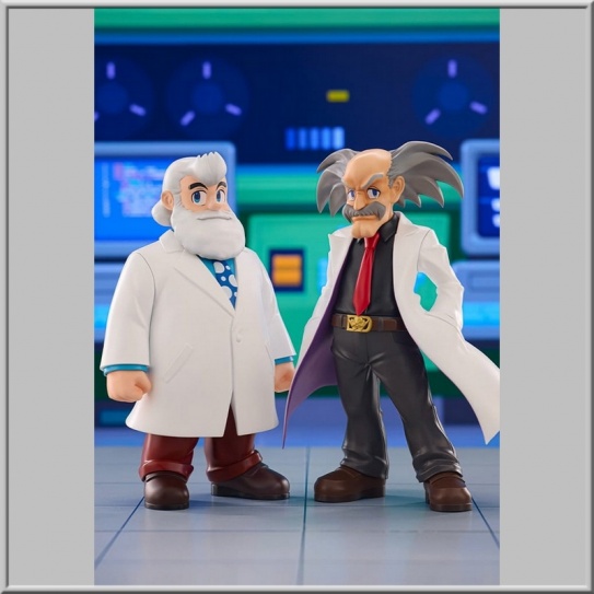 Dr. Wily & Dr. Light - Mega Man (Kotobukiya)